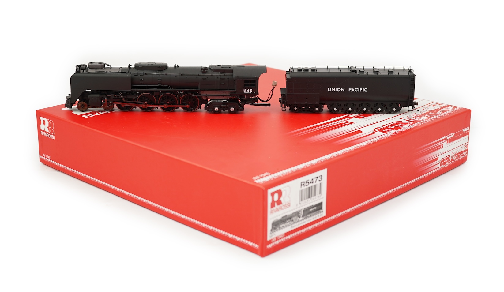 A boxed HO gauge Rivarossi (R5473) model of Union Pacific FEF3 840, 4-8-4 tender locomotive, powered for two rail operation.